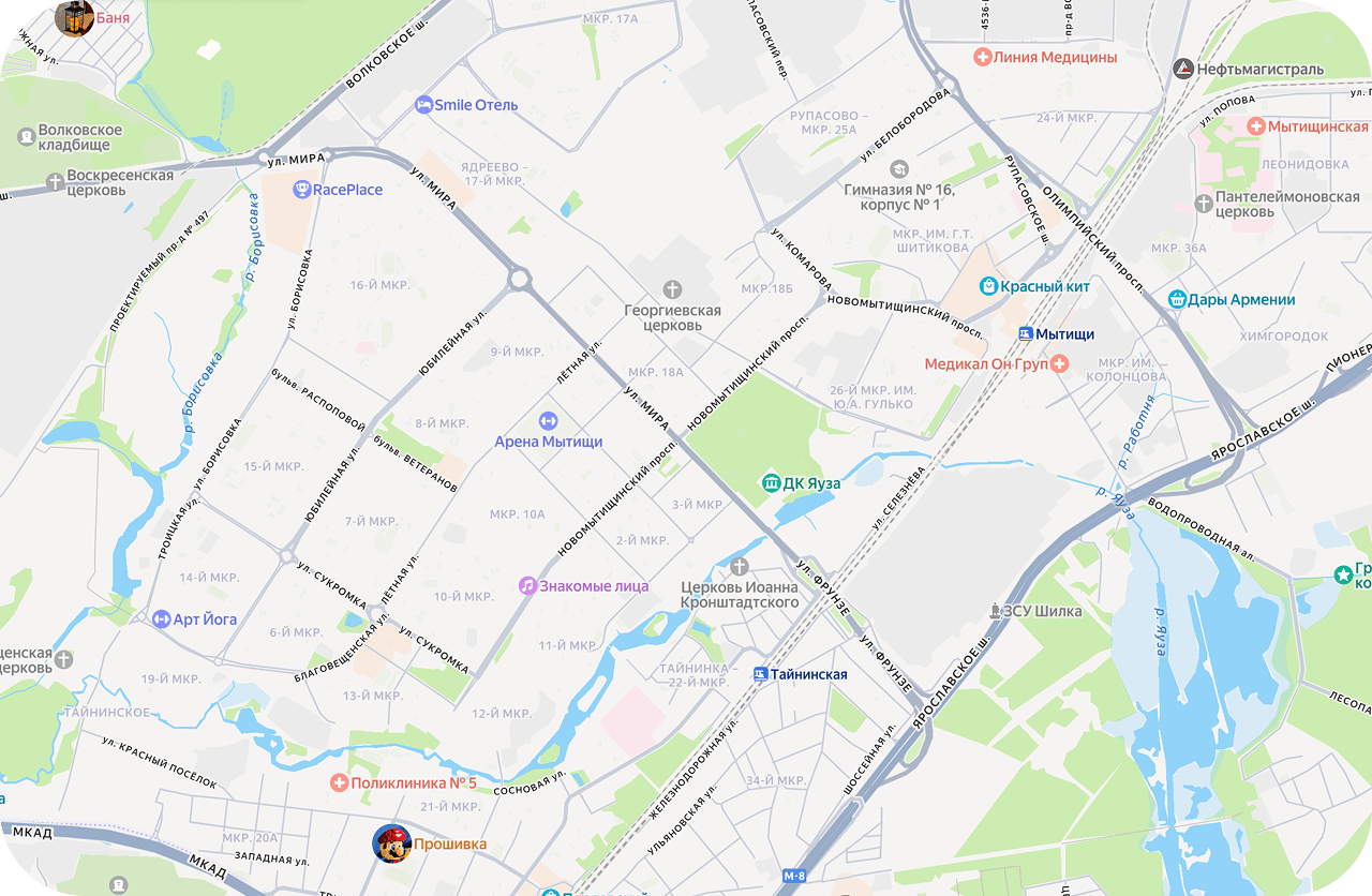 Карта объектов